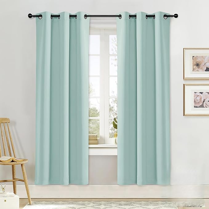 NICETOWN Black Out Curtain Panel Shade, Single Piece, 34 inches Wide by 72 by NICETOWN