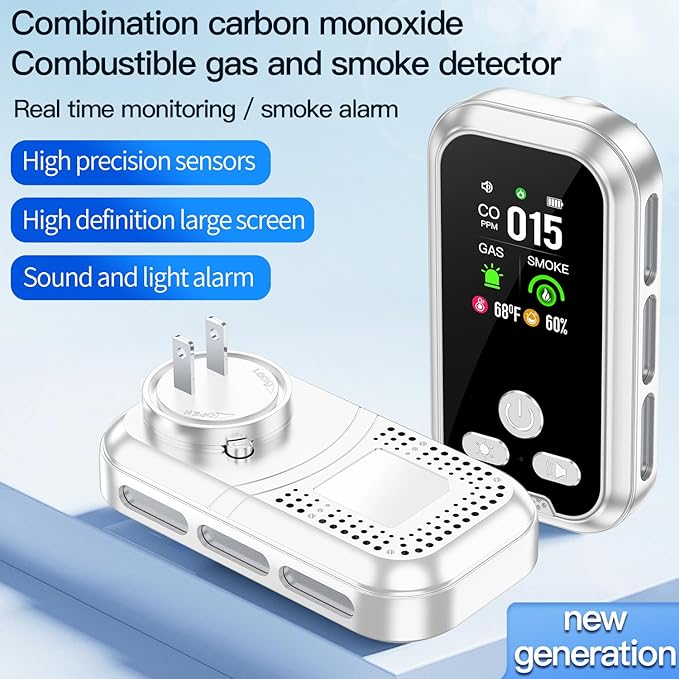 5in1 Plug in Smoke & Carbon Monoxide Detector & Combustible Natural Gas - Image 3
