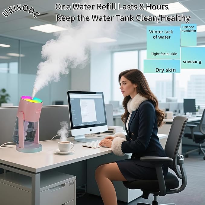 UEISODC Bedroom Humidifier, USB Mini Portable Humidifier - Image 7