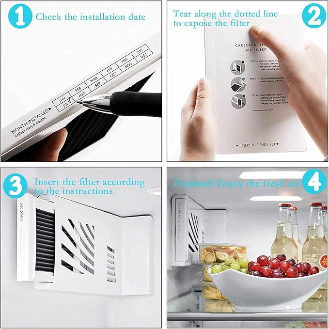 SEISSO Refrigerator Air Filter Replacement Compatible - Image 6