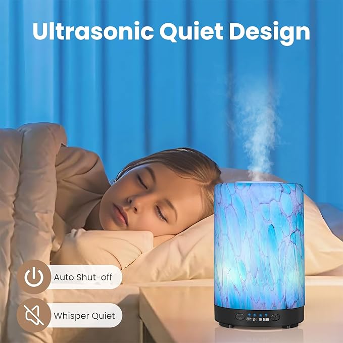 Essential Oil Diffuser, 120ML Glass Aromatherapy Diffuser - Image 5