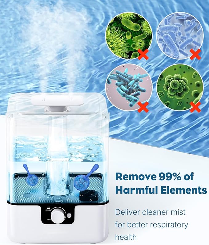 Pawfly 12 Pcs Humidifier Cleaner, Demineralization Cleaning Ball, Humidifier & - Image 3