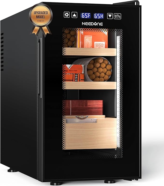 NEEDONE 23L Pro 1S Electric Cigar Humidor, Smart Humidity & Temp Quiet Control by NEEDONE