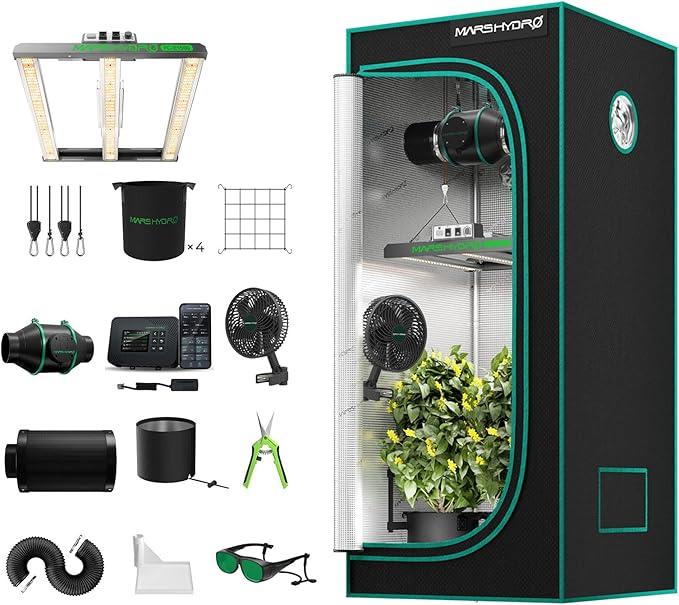 MARS HYDRO 3x3 Smart Grow Tent Kit Complete System by MARSHYDRO