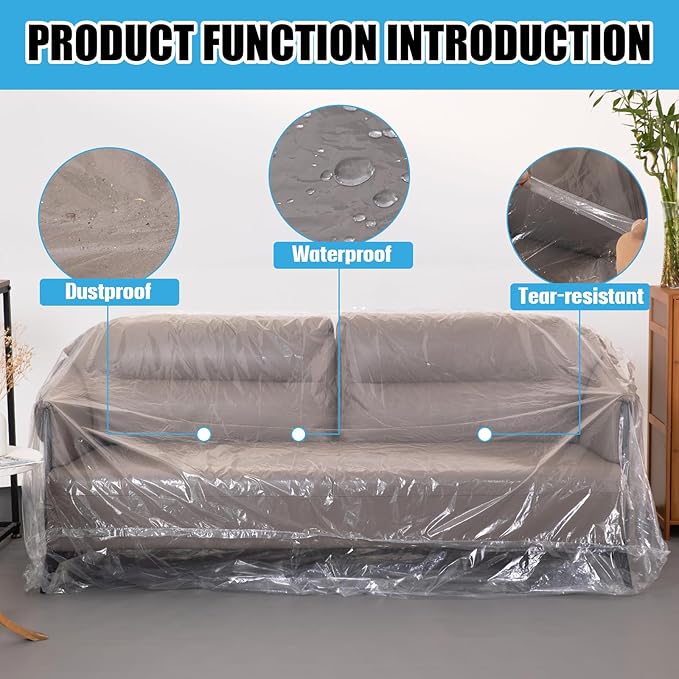 Plastic Couch Cover, Waterproof Furniture Covers - Image 3
