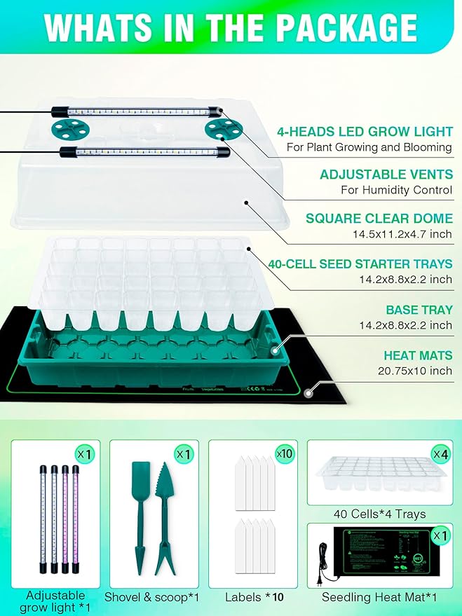Seed Starter 4 Pack 160-Cell Tray - Image 2