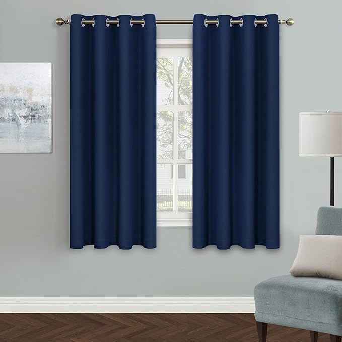MYSKY HOME Blackout Curtain for Bedroom, Grommet Room Darkening Curtain by MYSKYHOME