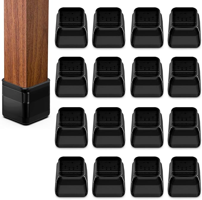 16pcs Square Chair Leg Floor Protectors, Felt Pads Chair Leg Protectors by BAIPOK