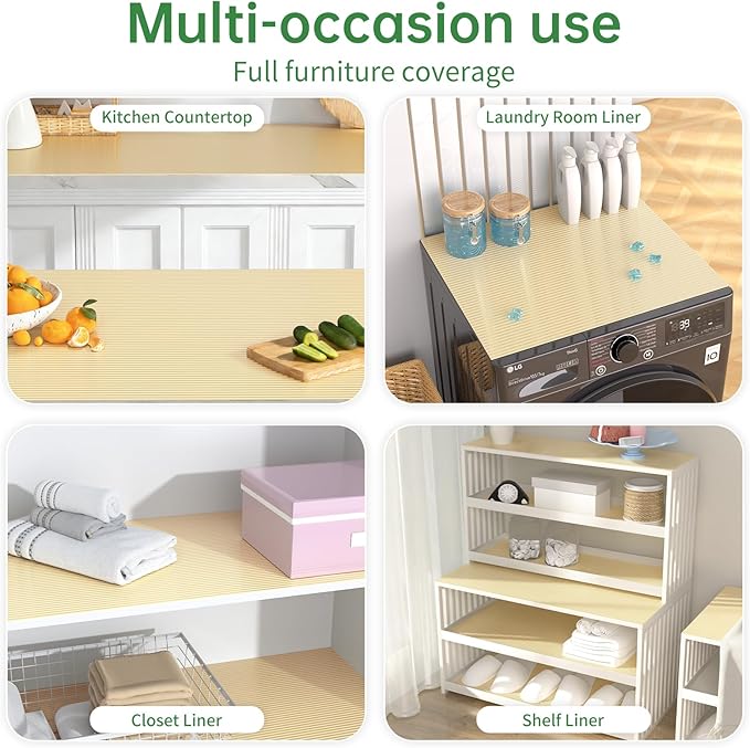 Shelf and Drawer Liner for Kitchen Cabinet, Non-Adhesive 24in x 360in - Image 7