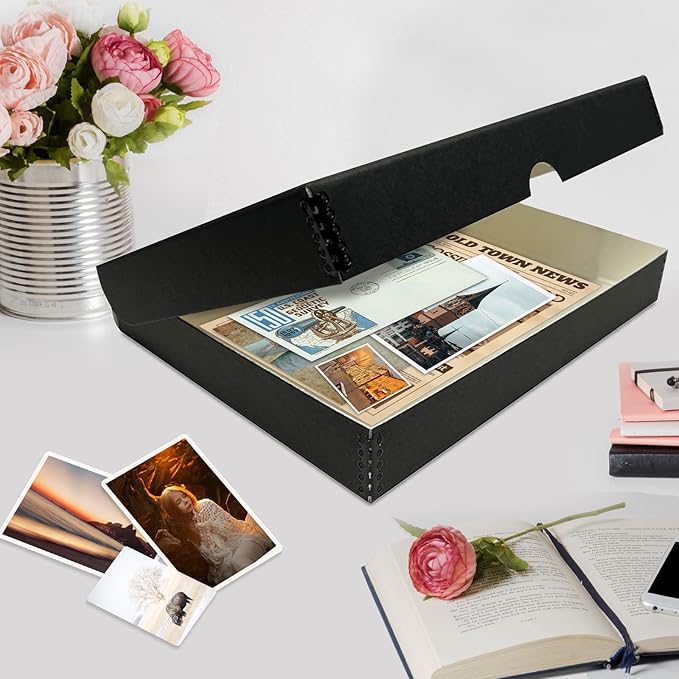 Lineco Archival Folio Storage Box. Metal Edge Archival Boxboard, Clamshell Lid. - Image 7