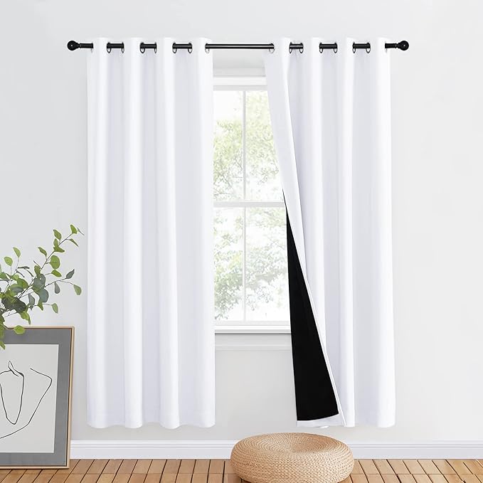 NICETOWN 100% Blackout Cold Blocking Window Curtain Panel, Full Light Blocking by NICETOWN