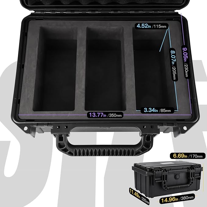 QINGUANG Graded Card Storage Box 3 Rows, Trading Card Case - Image 2