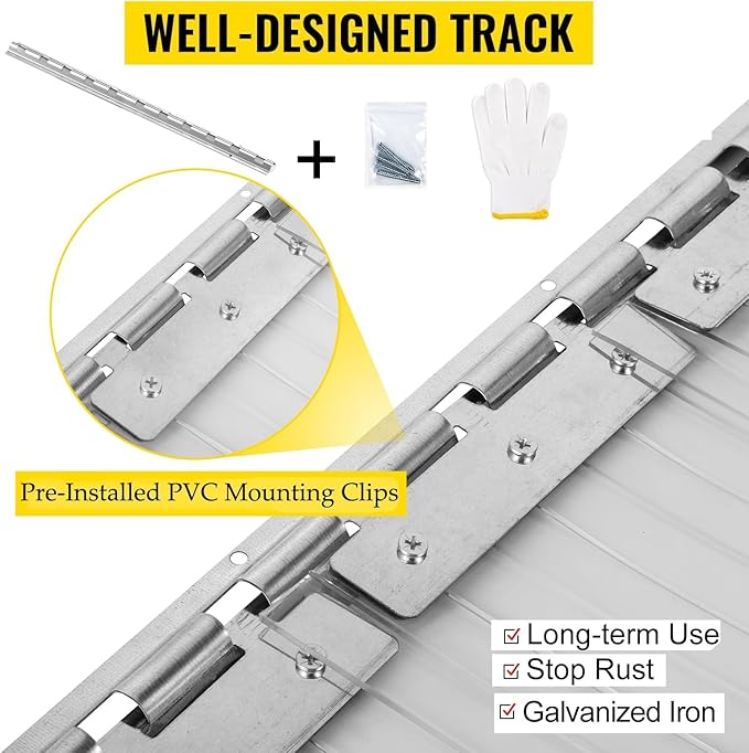 Clear PVC Smooth Plastic Strip Door Curtain Kit Standard 7x1200 Waterproof - Image 4
