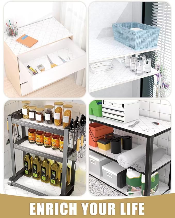 Shelf Liners for Kitchen Cabinets Non-Adhesive, Non-Slip Thickened Shelf Paper - Image 8