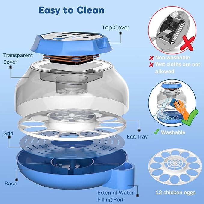 Incubator for Hatching Eggs12-24 Egg Capacity, Automatic Egg Turner, - Image 7