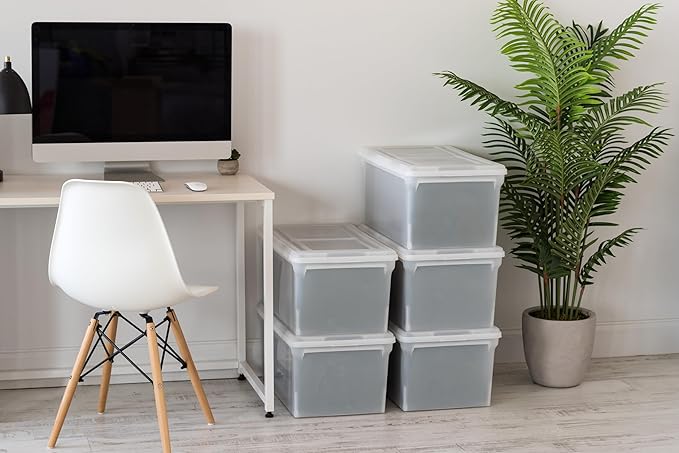 IRIS USA File Box, File Organizer w/Hinged Split Lid - Image 9