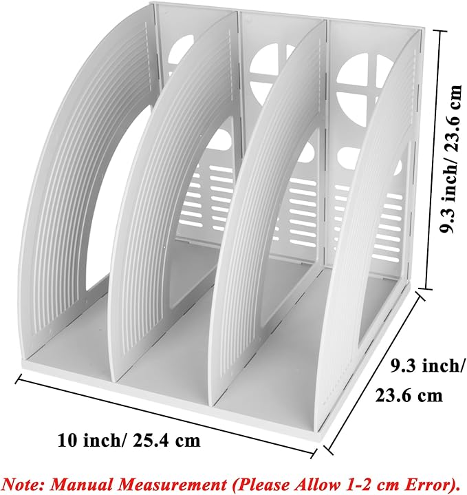 SAYEEC 2Pcs Magazine Holder Plastic File Sorter Binder Holder - Image 2