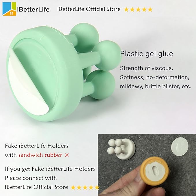 iBetterLife Razor Holder for Shower Hooks – 5Pcs Self Adhesive Wall Mounted - Image 8