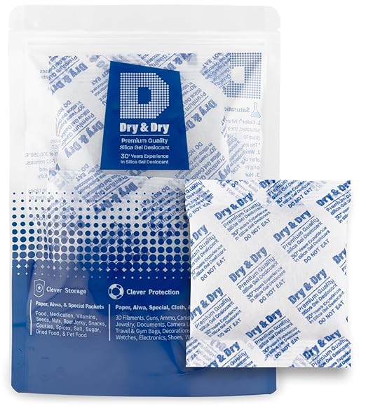 Dry & Dry 100 Gram Premium Pure & Safe Silica Gel Desiccant Packets by DryDry