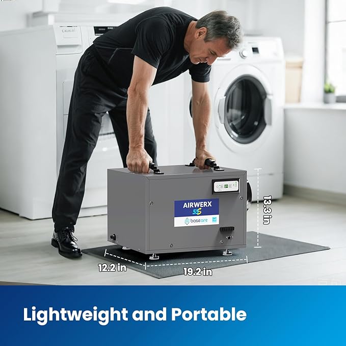 BaseAire 120 Pints Crawl Space Dehumidifier - Image 6