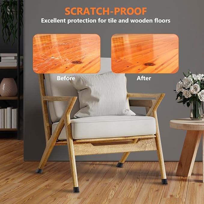 16pcs Round Chair Leg Floor Protectors, Felt Pads Chair Leg Protectors - Image 4