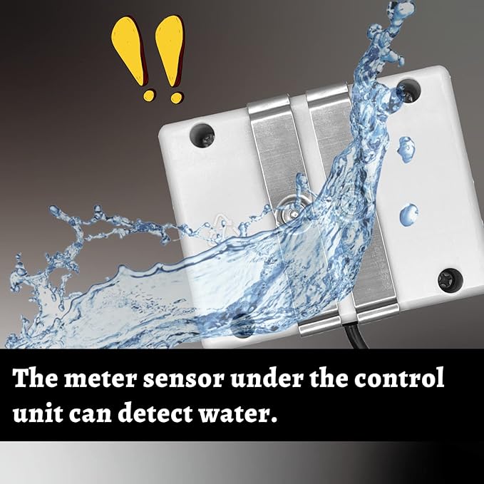 Water Leak Detector with Sensor Alarm, Power Insufficient Detection, Auto - Image 3