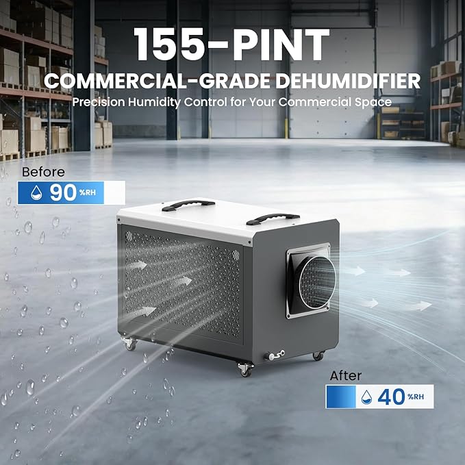 155 Pint Commercial Dehumidifier - Image 4