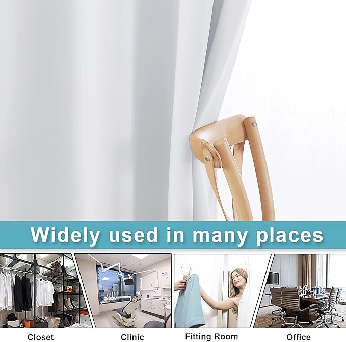 RYB HOME Extra Wide Curtains for Divider Room Separation Soundproof Temporary - Image 5