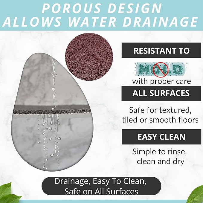 Enkosi Loofah Shower Mat Non-Slip - Image 4