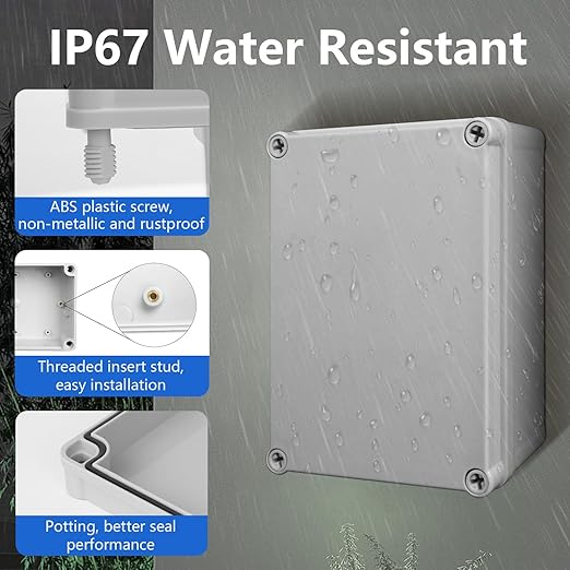 LeMotech Junction Box IP67 Waterproof Dustproof Electrical Box Project Box DIY - Image 7