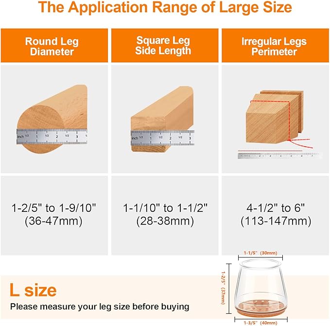 36Pcs Silicone Chair Leg Floor Protectors, Floor Protectors - Image 4
