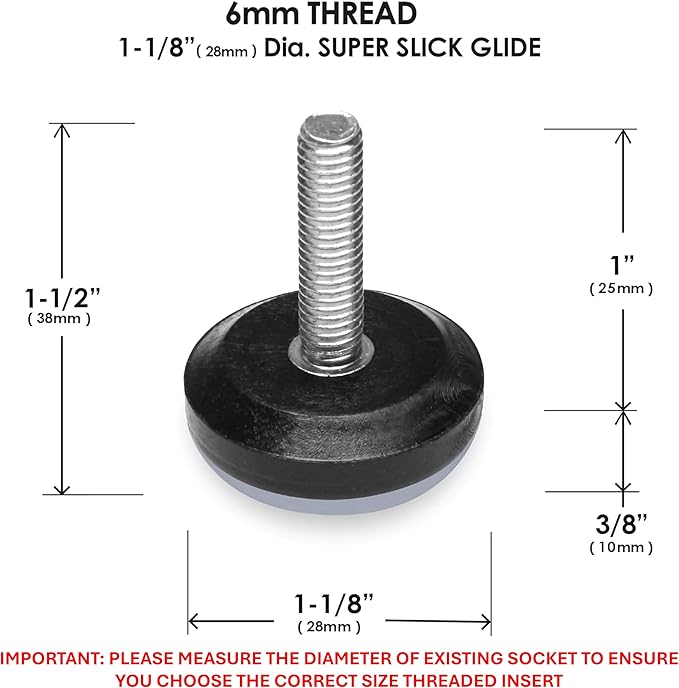 Slipstick Gorilla Outdoor Adjustable Furniture Levelers Weatherproof Screw in - Image 4