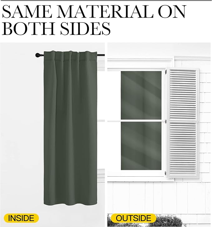 NICETOWN Bedroom Curtains Blackout Draperies Panels - Image 6