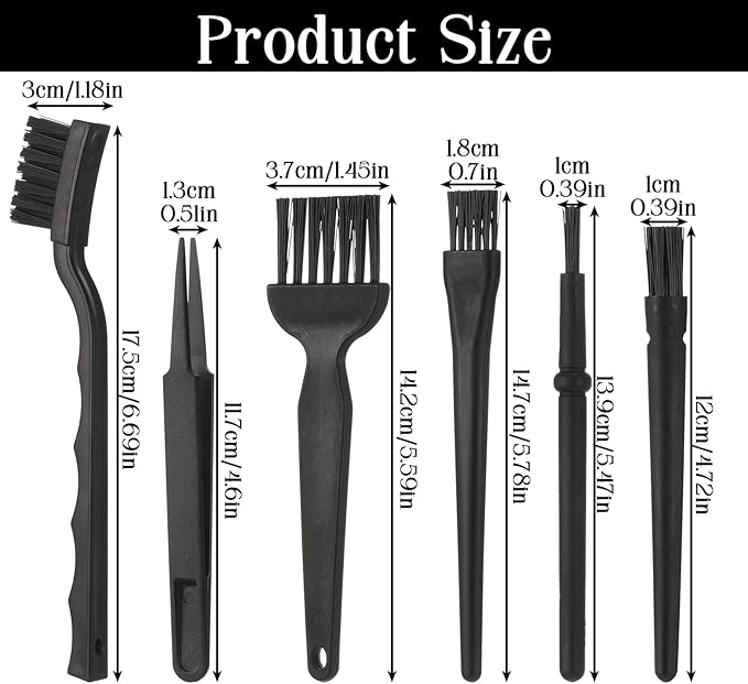 6 Pack Small Cleaning Brush Set Anti Static Small Cleaning Brushes - Image 2