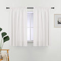 L.Z.E Privacy Sheer Curtains 54 Inch Length 2 Panels Set White Light Filtering by LZE