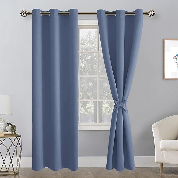 Hiasan Blackout Curtains for Bedroom, 42 x 84 Inches Long - Image 2