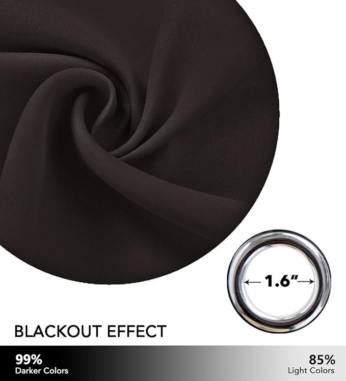 NICETOWN Thermal Insulated Blackout Curtain and Drapery Triple Weave Soundproof - Image 5