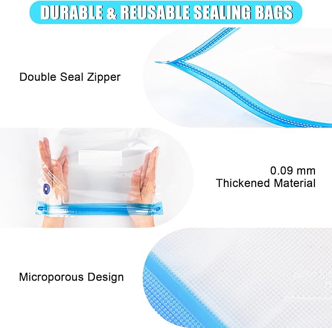 AMOLEN 28PCS Filament Storage Bags Vacuum Kit, Cleaning Drying Sealed 16 Bags - Image 3