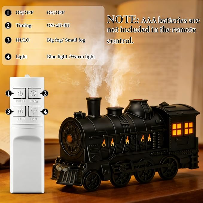Train Diffuser 300ML Essential Oil Diffuser Cool Mist Humidifier Aroma Diffuser - Image 5