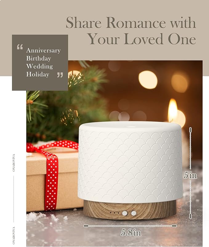 Essential Oil Diffuser, 280ml Ceramic Diffusers - Image 7