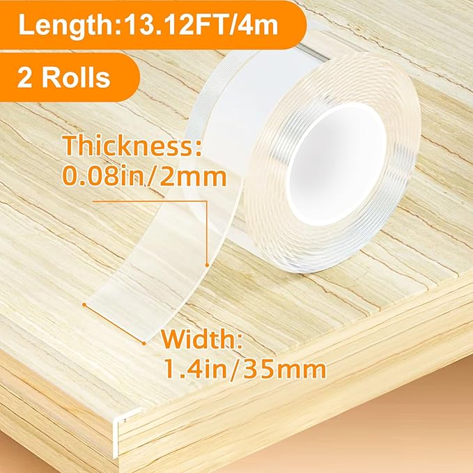 1.4 in x 13.12 ft, Sharp Edge & Table Bumper, Window Edge, Wall Protector - Image 2