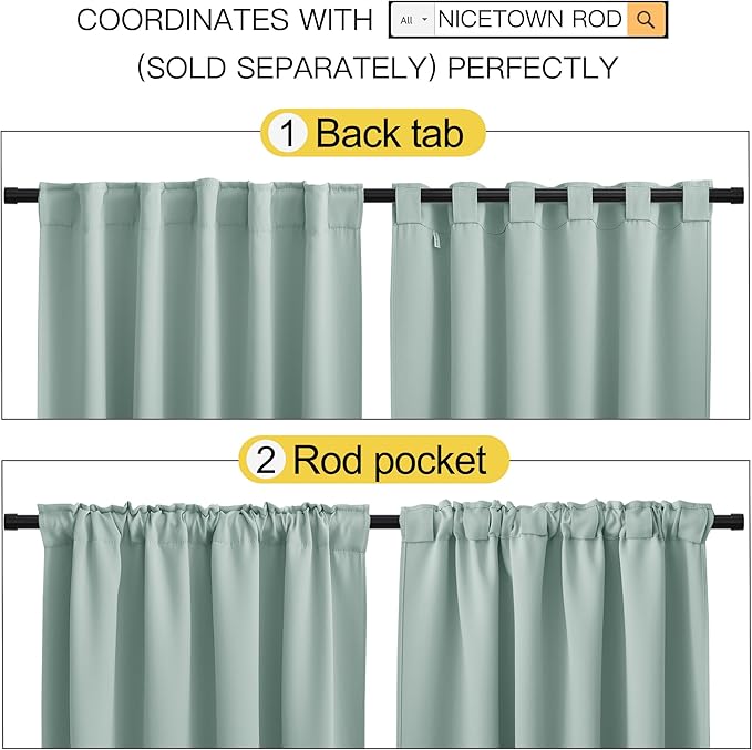 NICETOWN Window Treatment Blackout Curtains and Draperies - Image 3
