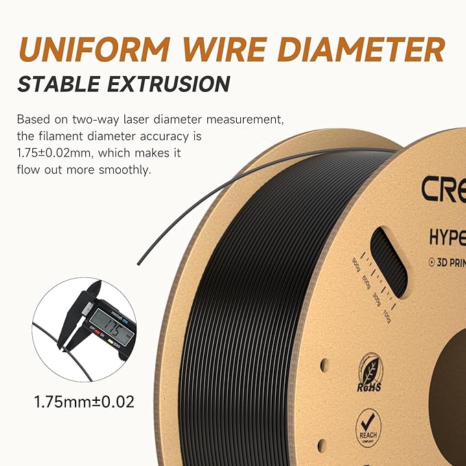 Creality Hyper PLA Filament 1.75mm Black & Grey 2KG, 30-600mm/s High Speed PLA - Image 2