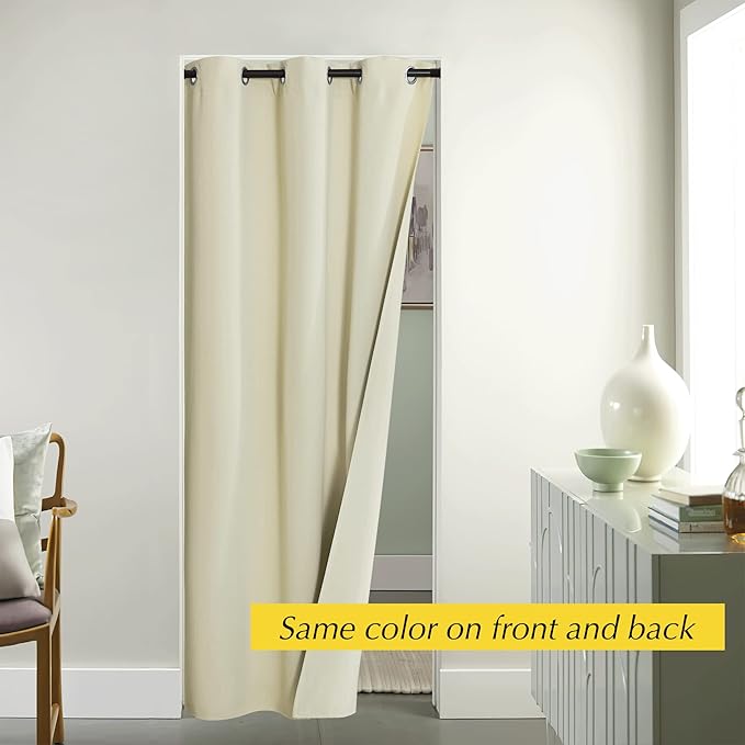 NICETOWN Patio Door Curtain Panel Blackout Drapes 42"x 80" Doorway Curtain - Image 5