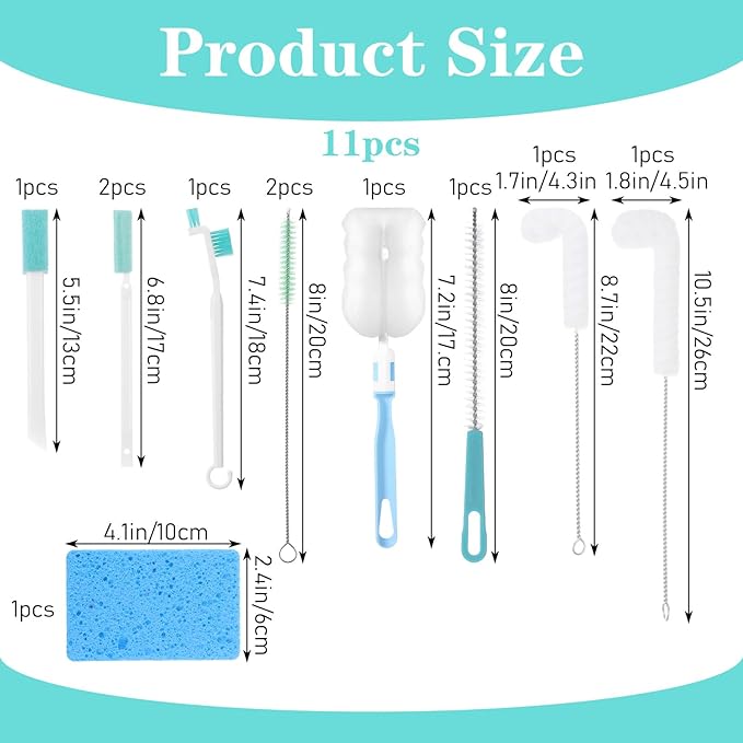 11Pcs Ice Maker Cleaner Brush Sets, Dry Ice Machine Cleaner Tools Accessories - Image 2