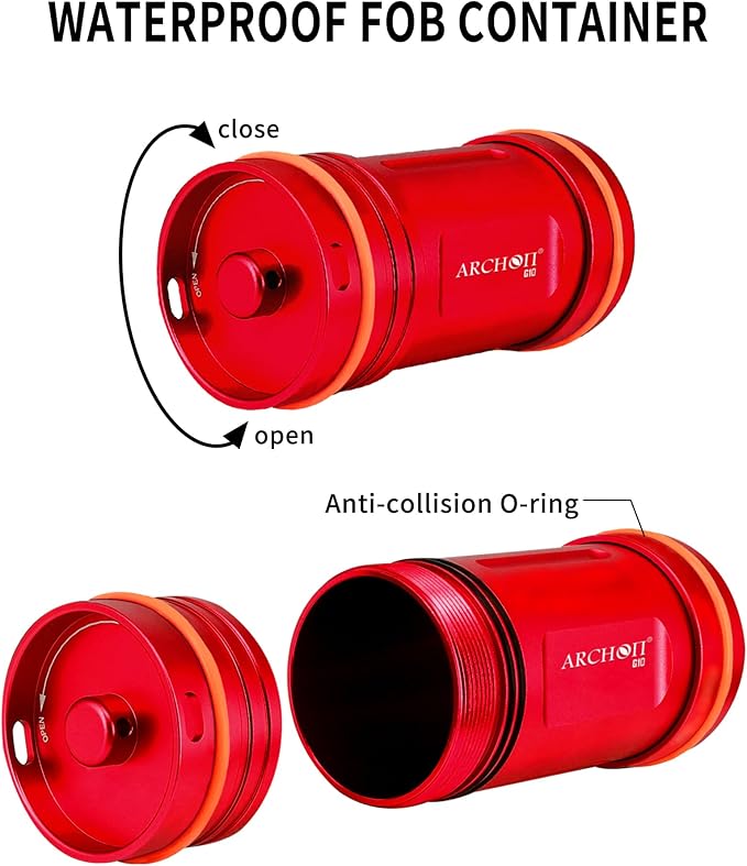 ARCHON Aluminum Alloy Waterproof Car Key Holder FOB Case, Keychain Dry Storage - Image 4