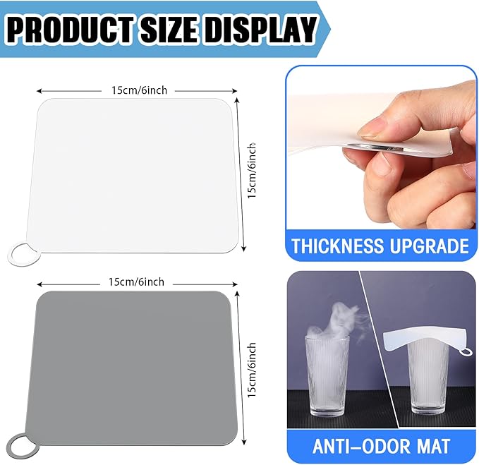 Yinkin 6 Pcs Drain Covers to Keep Bugs Out Silicone Shower Floor Tub Stoppers - Image 2