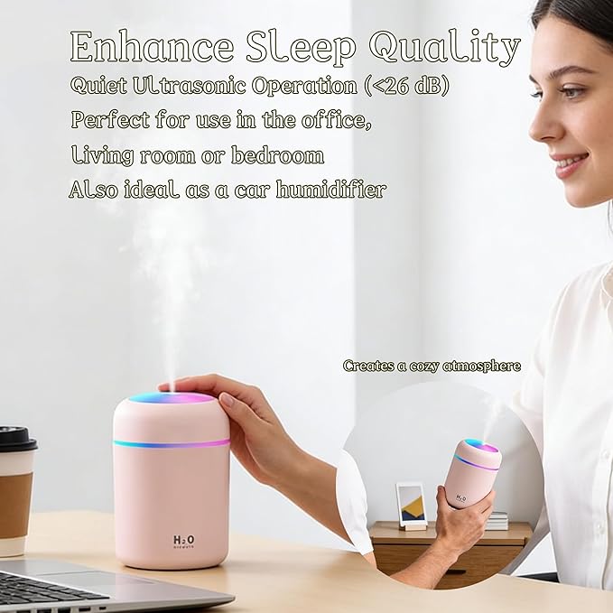 300ml USB Cool Mist Small Humidifier - Image 3