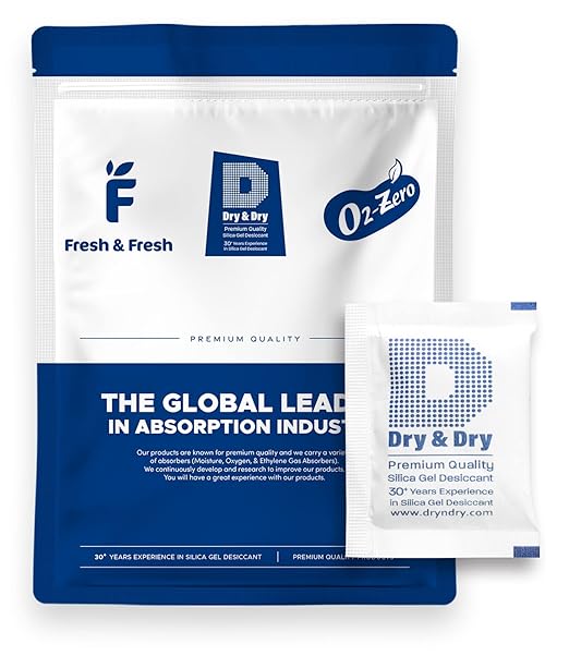 Dry & Dry 10 Gram Food Grade Silica Gel Packs Desiccant Packs, Silica Packets by DryDry