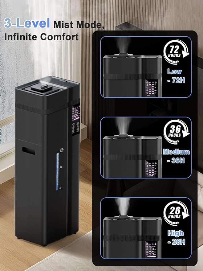 13L/3.4Gal Humidifiers for Bedroom, Ultrasonic Warm & Cool Mist Humidifier - Image 5